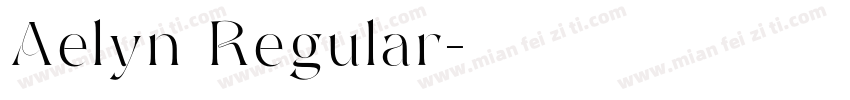 Aelyn Regular字体转换
